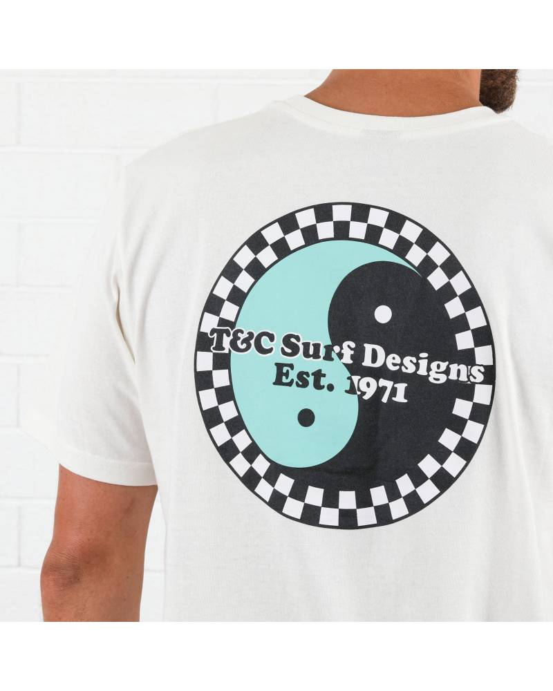 Icon Checker Tee - Bone Jade