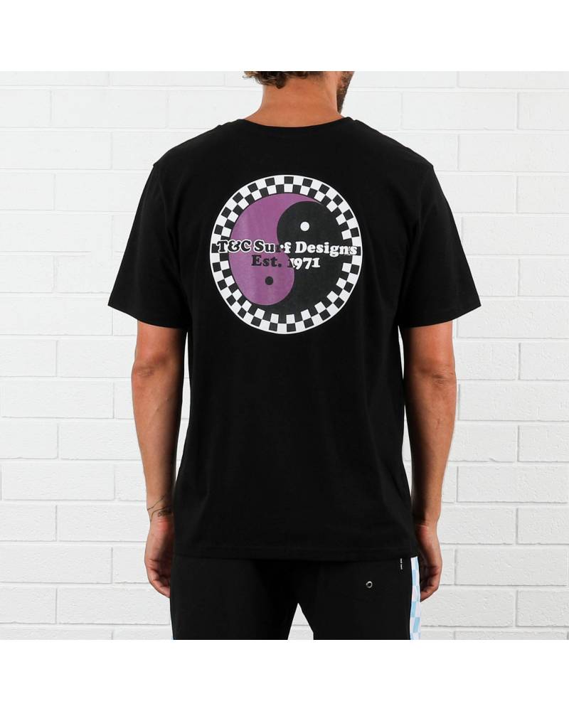Icon Checker Tee - Black/Lilac