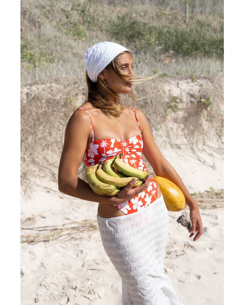 Lifestyle with fruit on beach