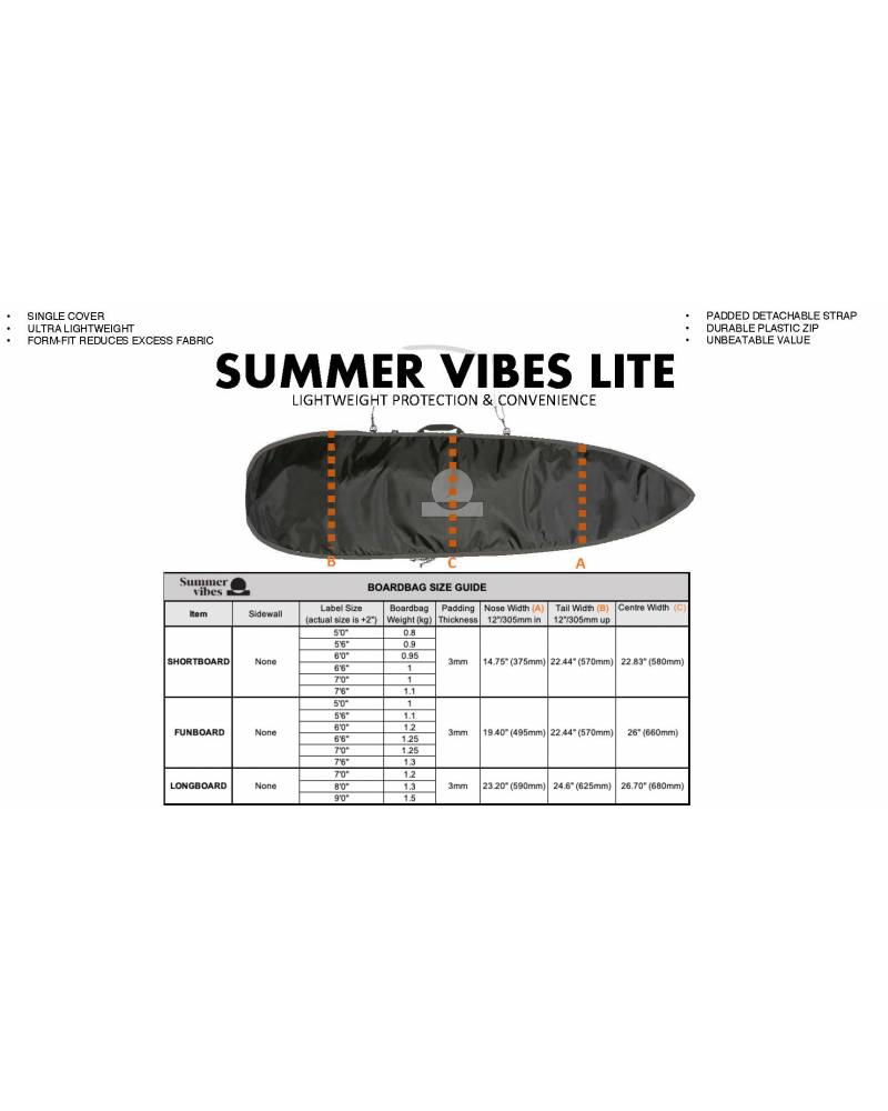 Summer vibes Lite Shortboard Surfboard Boardbag