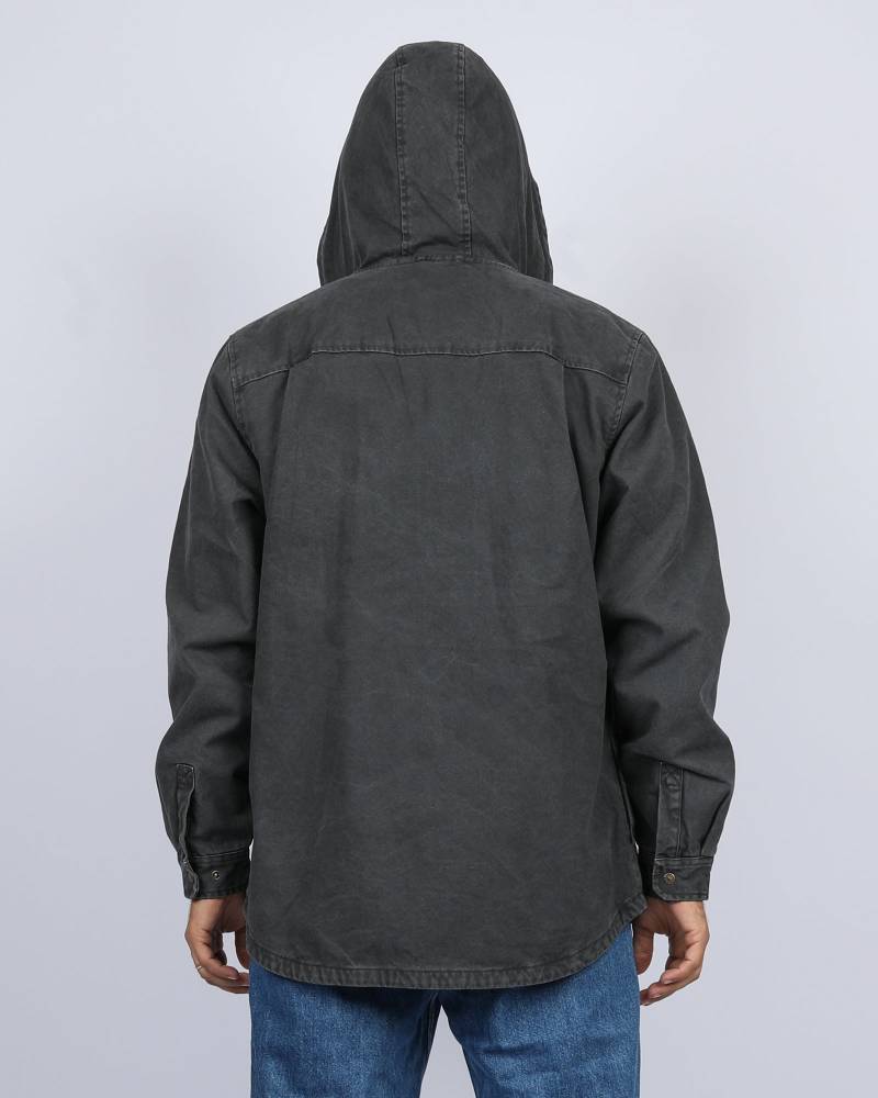 Kauai Hooded Canvas Jacket - Charcoal