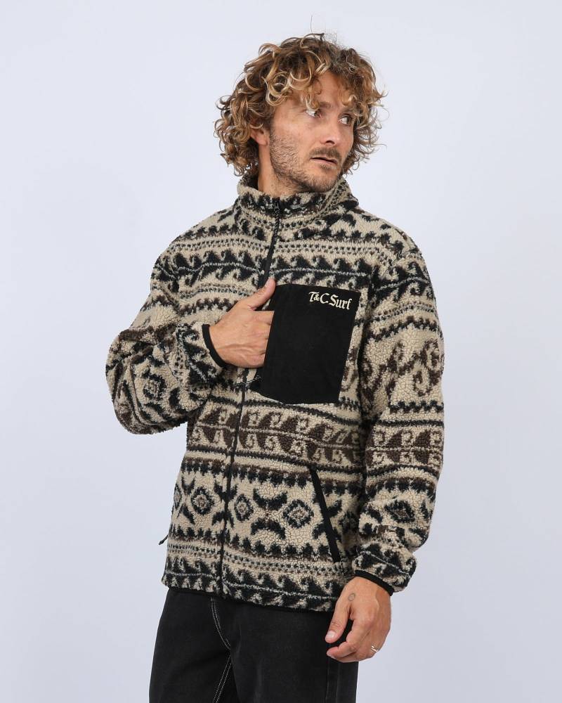 Breaker Zip Thru Polar Fleece - Sand