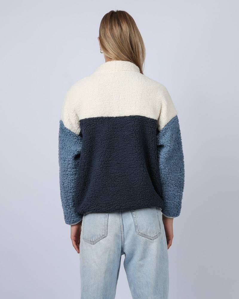 Blockout 1/4 Zip Sherpa - Blue