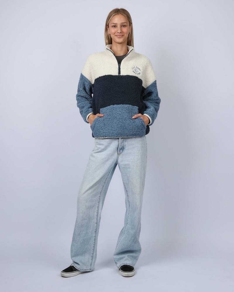 Blockout 1/4 Zip Sherpa - Blue