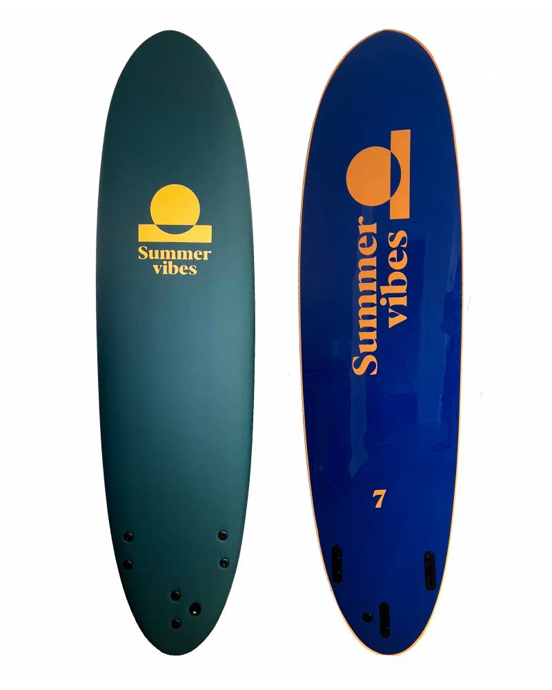 Green and blue softboard front