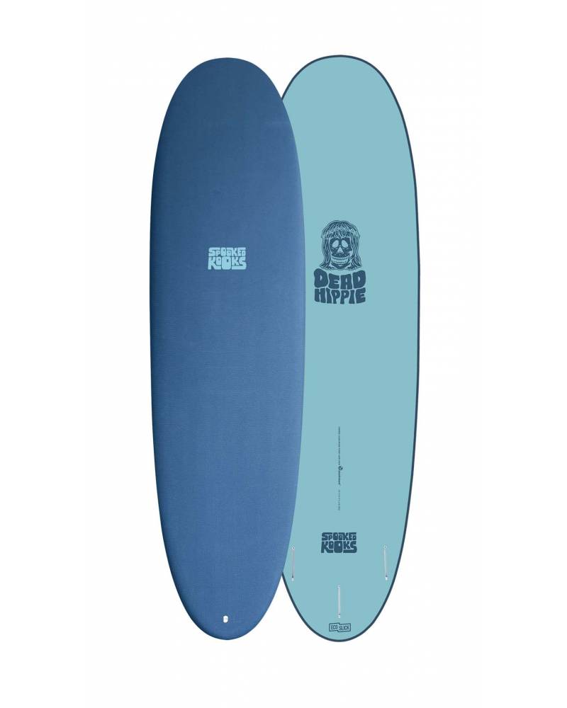 Spooked Kooks | DEAD HIPPIE 7'0" - Wax Free Textured Deck | PACIFIC BLUE x SEAFOAM