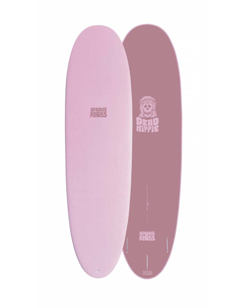 Spooked Kooks | DEAD HIPPIE 7'0" - Wax Free Textured Deck | DAWNY PINK