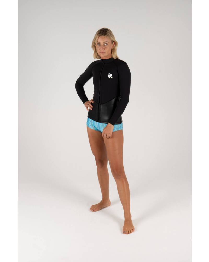 wetsuit, ladies, vest, jacket, crop, front zip, Inner Relm, surfing