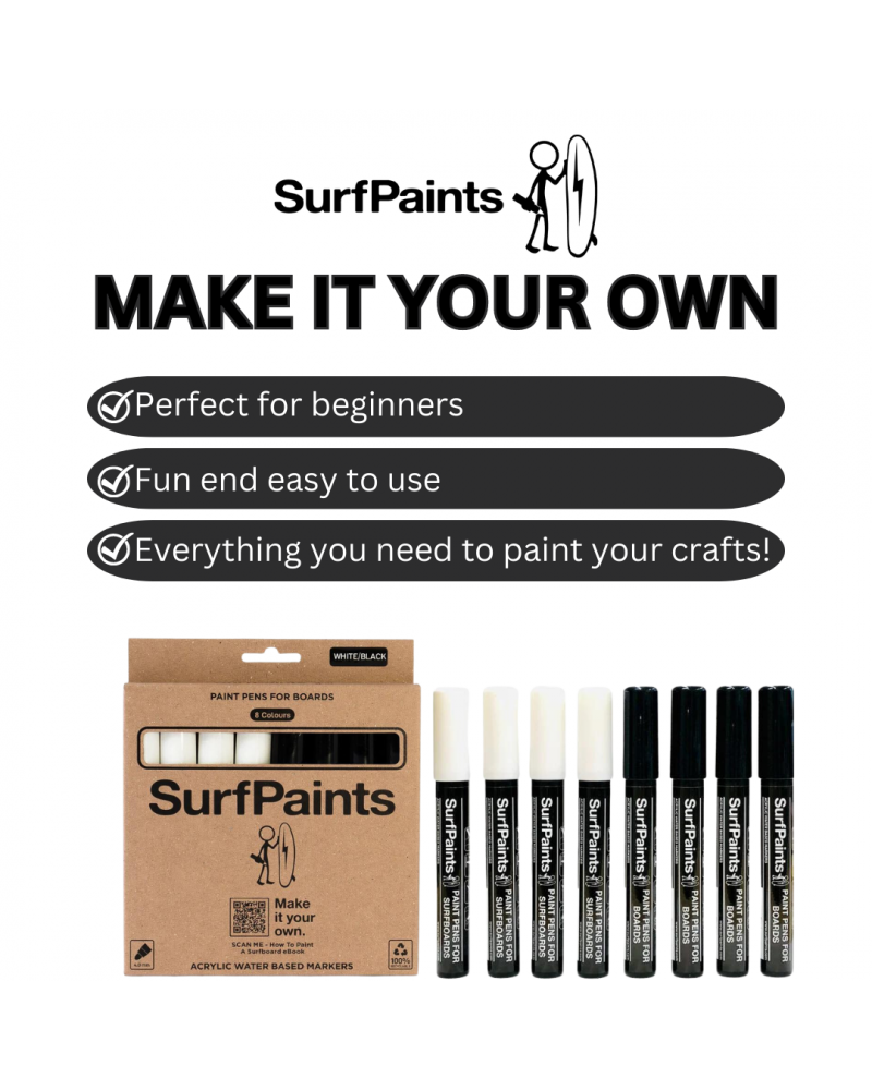 Black & White Acrylic Paint Pens - 4mm Durable Bullet Nibs for All Surfaces – Premium Japanese Quality
