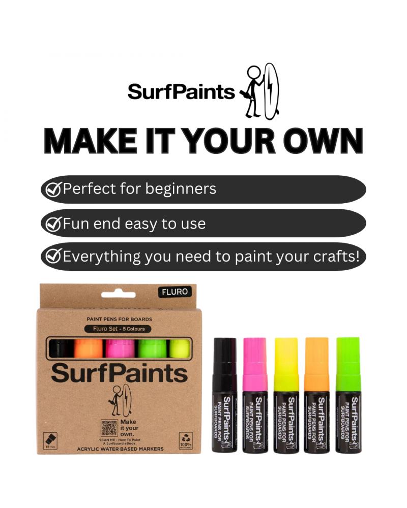 Fluro Acrylic Paint Pens - 15mm Durable Wide Nibs for All Surfaces – Premium Japanese Quality