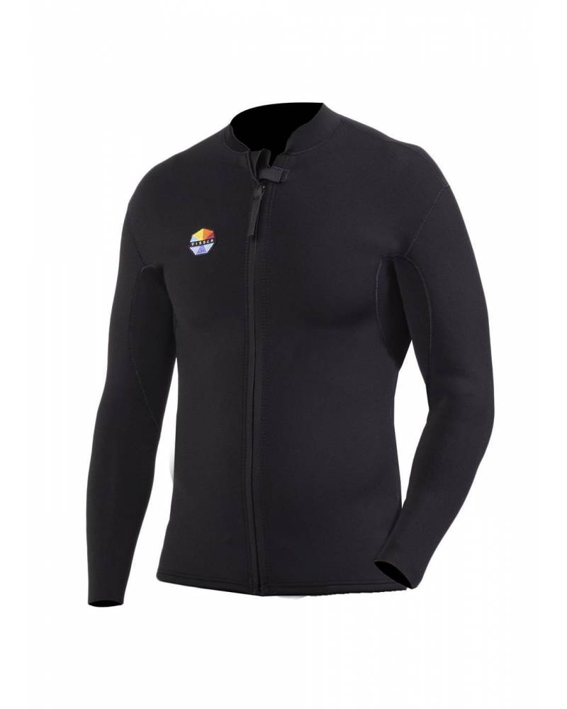 Solid Sets 2mm Front Zip Jacket - Black