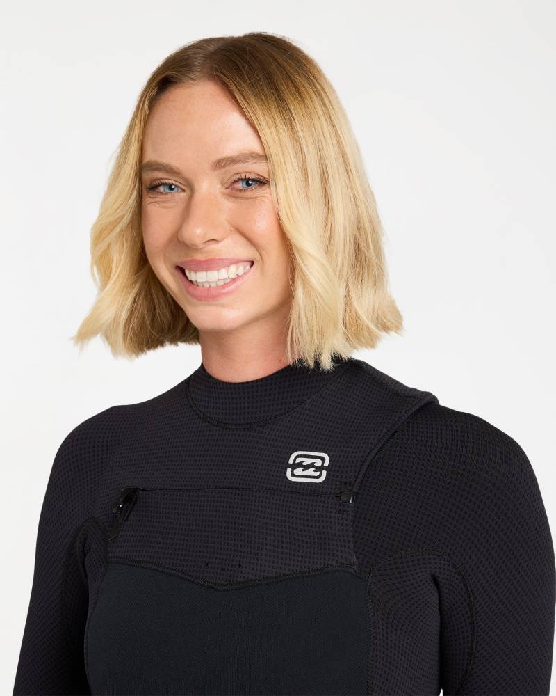 Detail of black springsuit