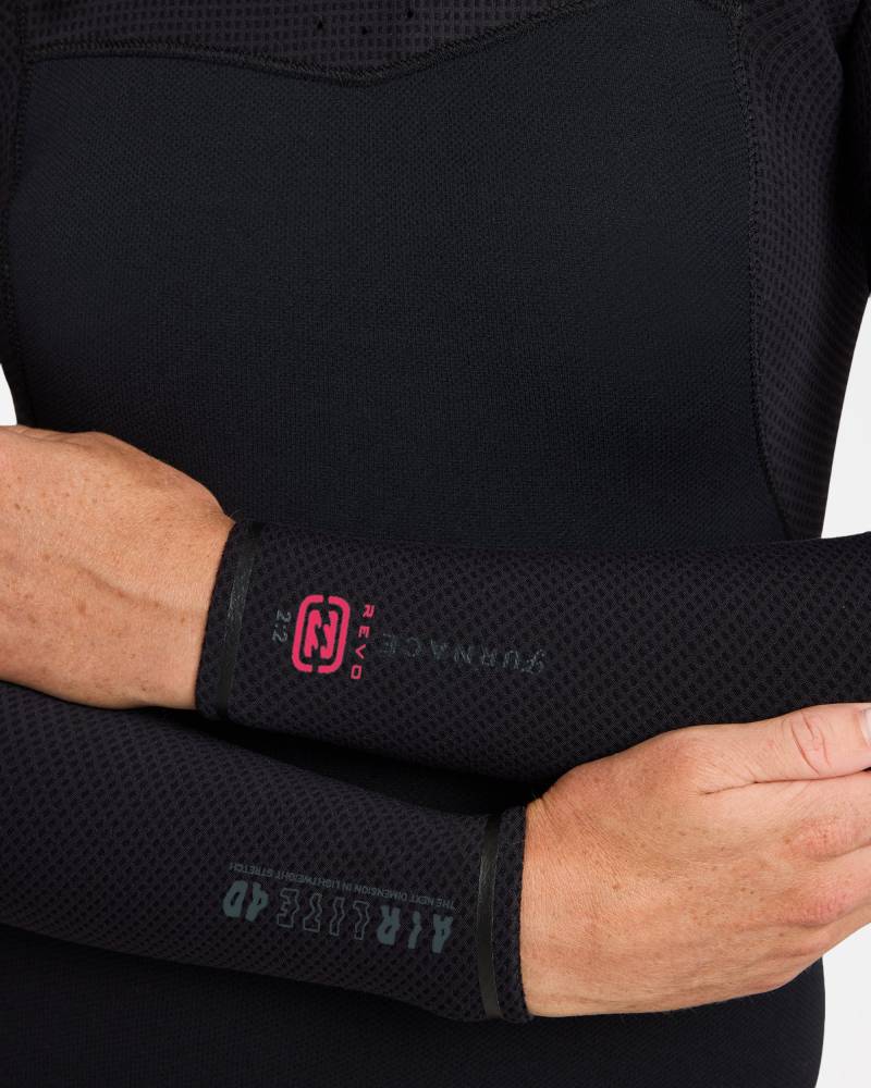 Detail of black springsuit