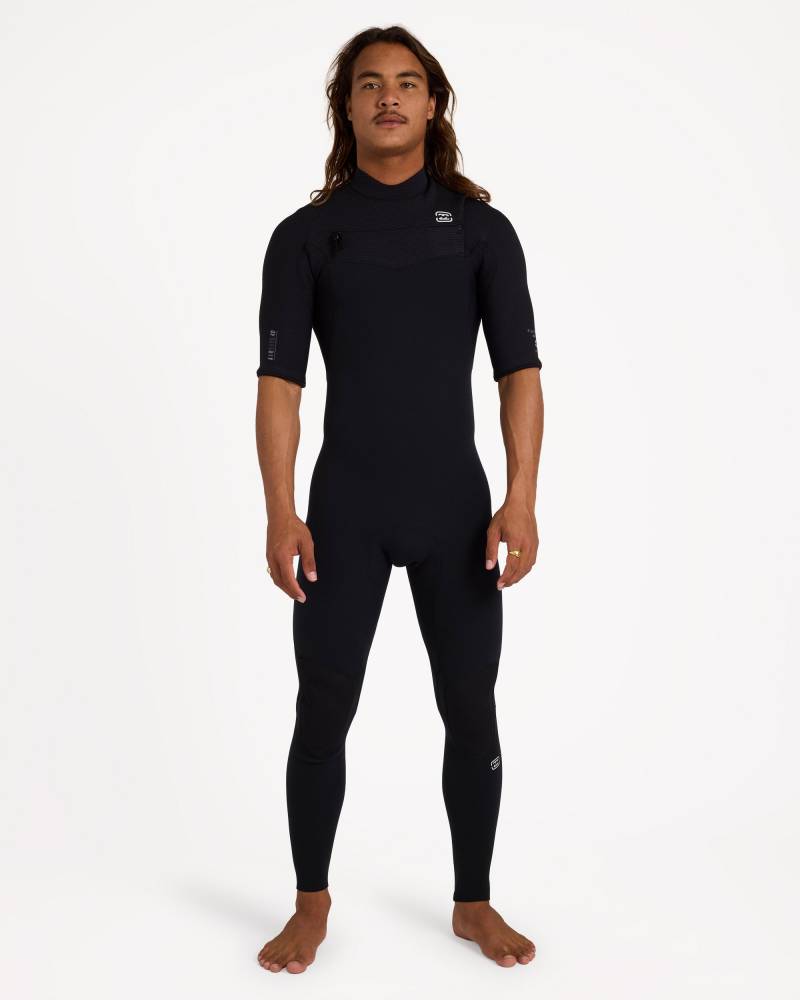 Front view of black wetsuit