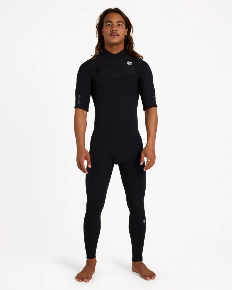 Front view of black wetsuit