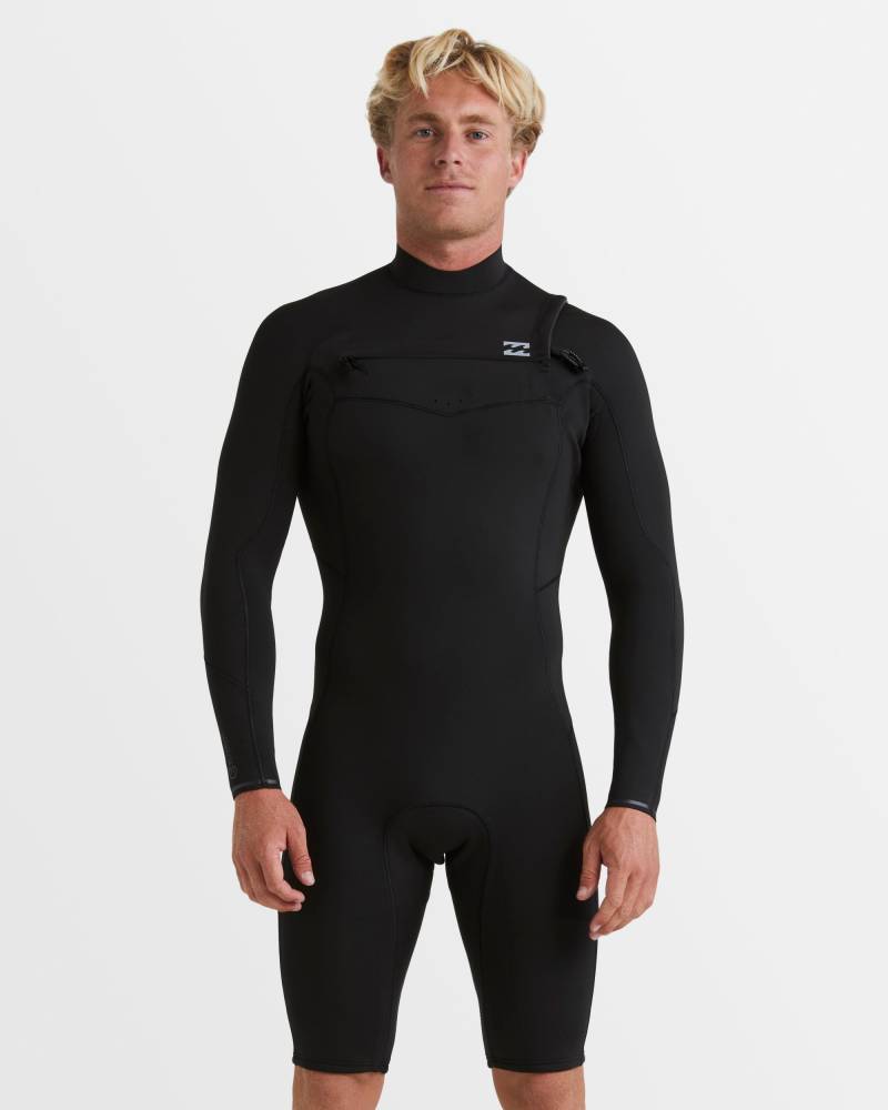 Mens Revolution Natural Chest Zip Long Sleeve Springsuit