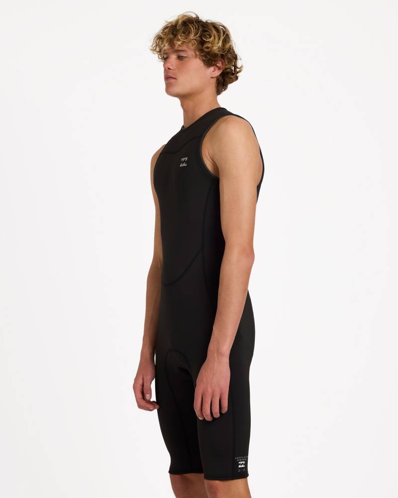 Side view of black springsuit