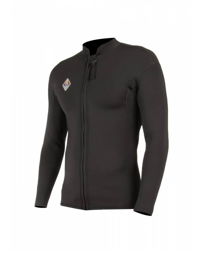 Solid Sets 2mm Front Zip Jacket - Black 3