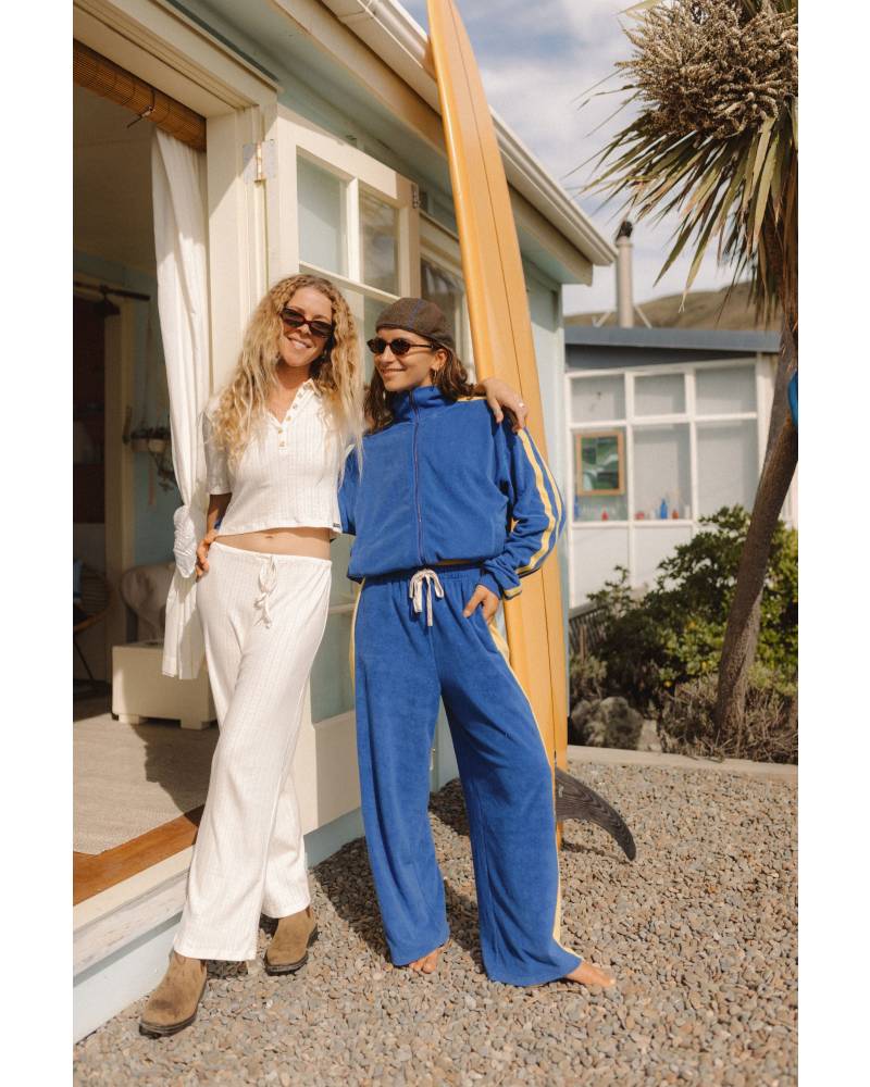 Après Surf Panel Pant in Blue & Yellow - Atmosea
