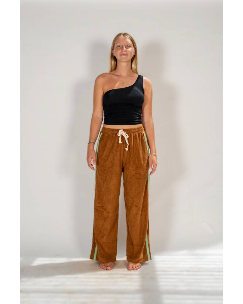 Après Surf Pant Brown with Mint Stripe - Atmosea
