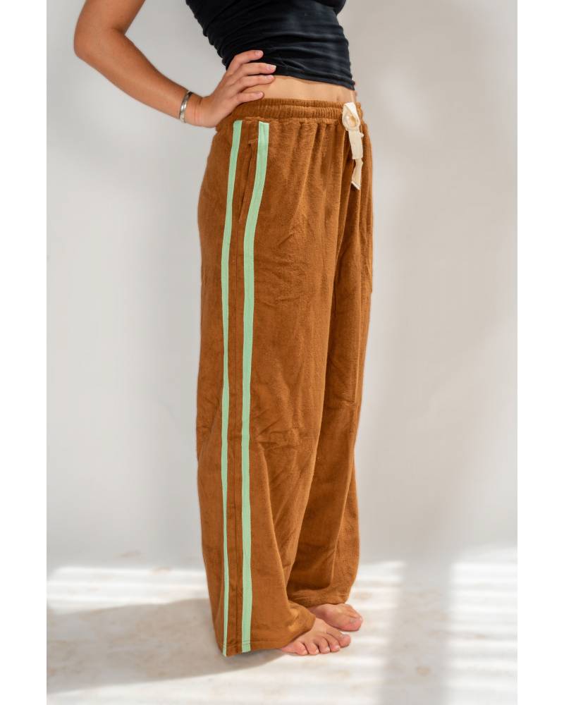 Après Surf Pant Brown with Mint Stripe - Atmosea