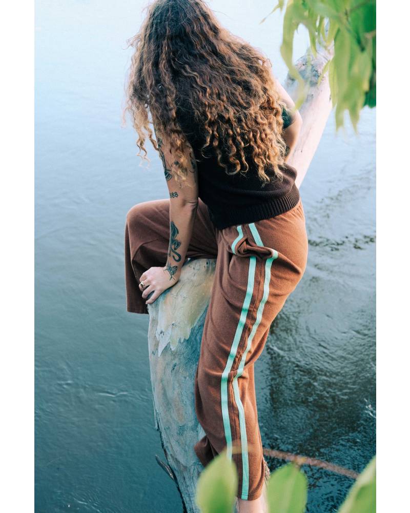Après Surf Pant Brown with Mint Stripe - Atmosea