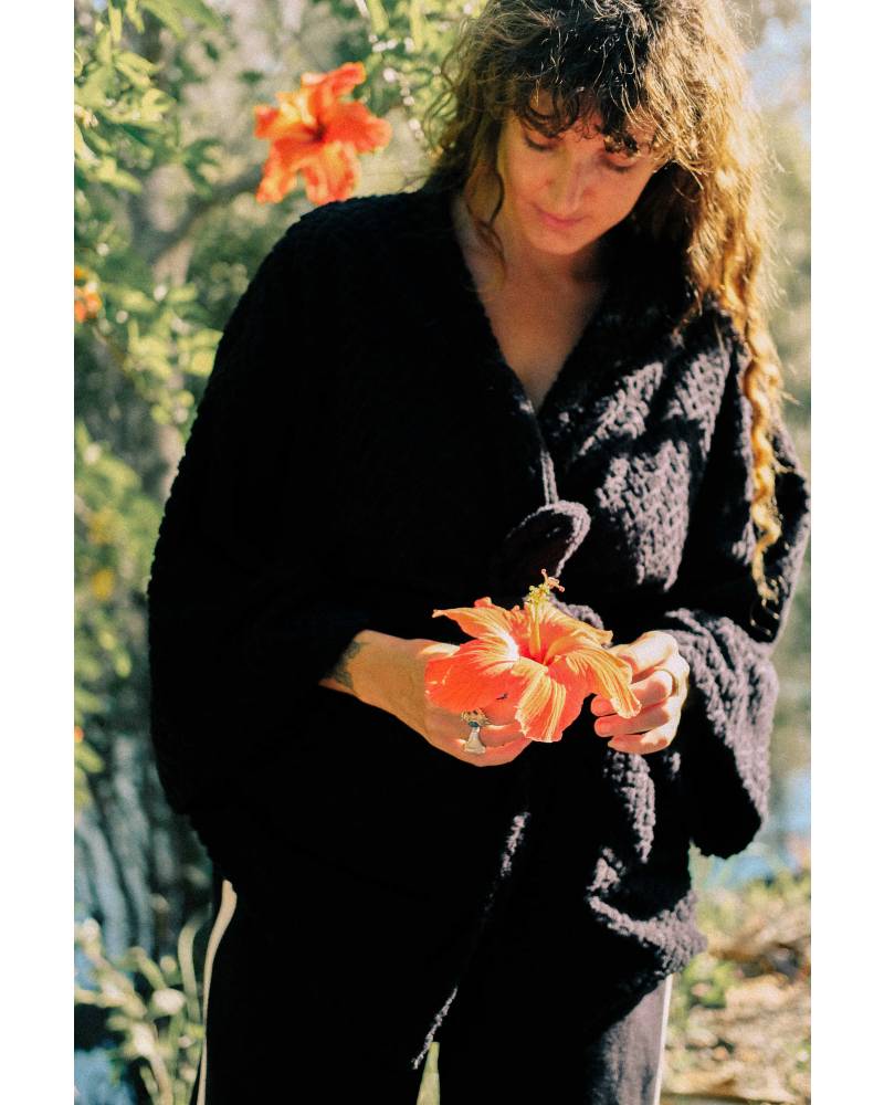 Kimono front view with belt