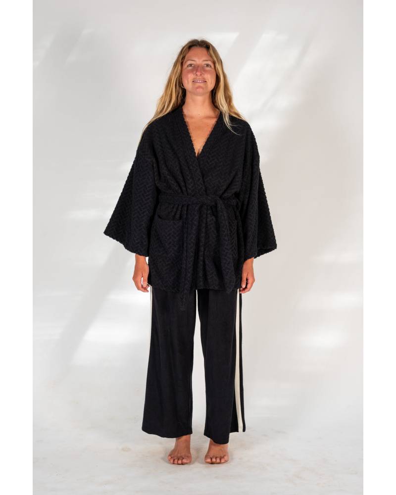Kimono front view with belt