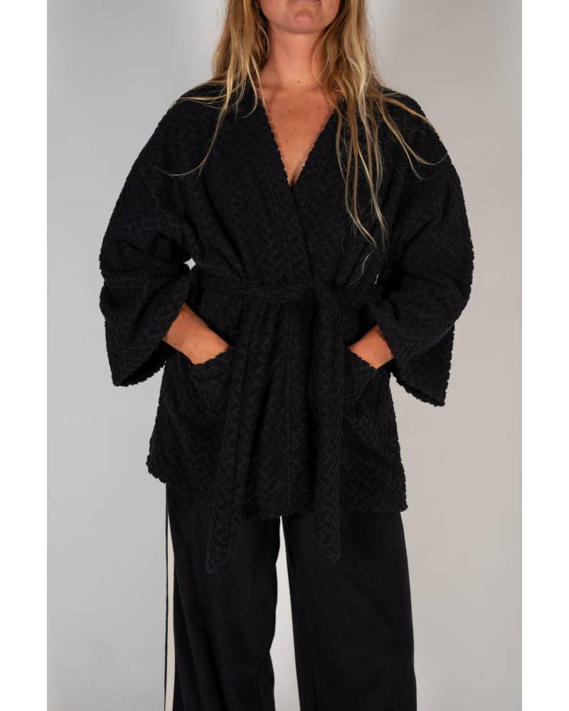 Kimono front view hands in pockets