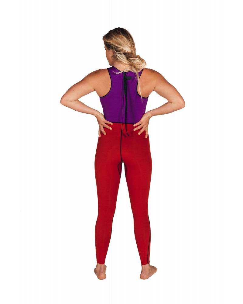 Atmosea Long Jane Wetsuit - Purple/Red back