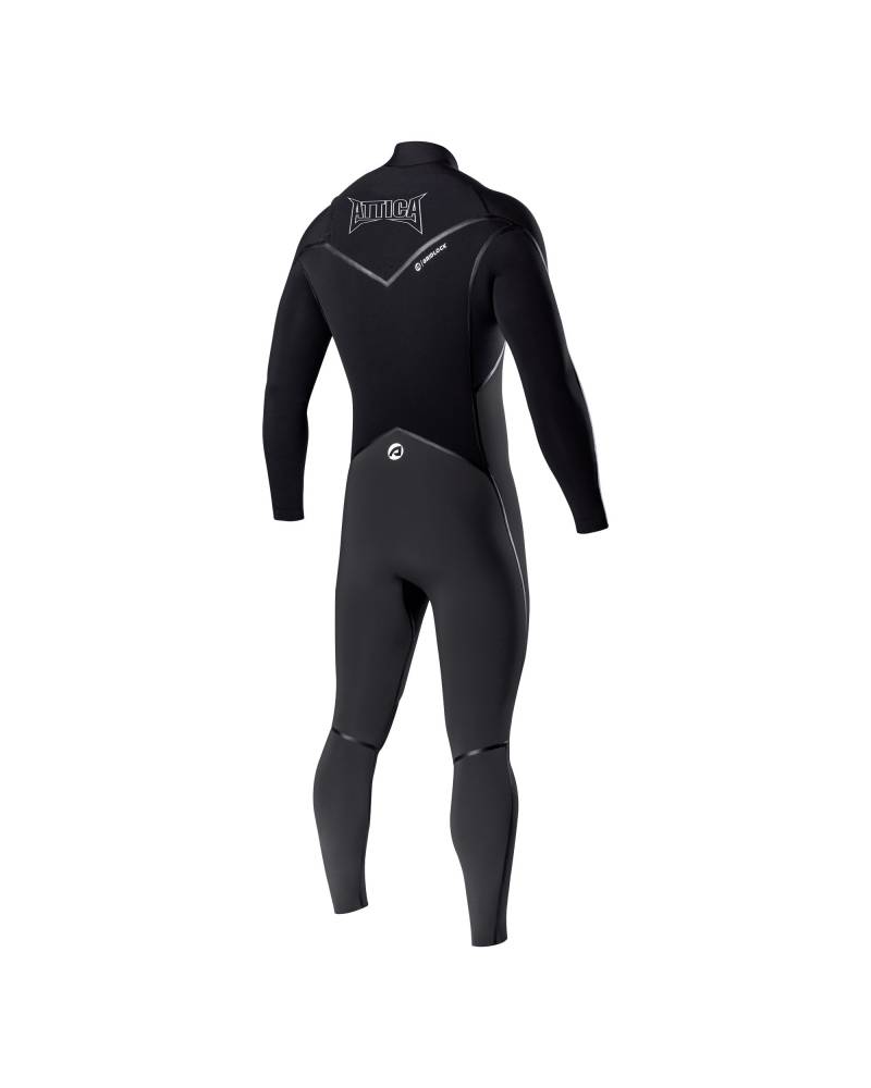 Attica Alpha 3/2 Chest Zip Steamer - Graphite/Black back