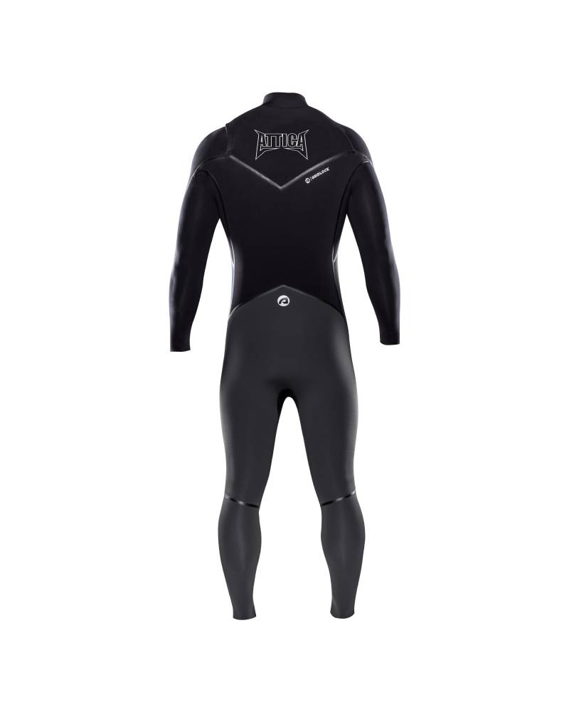 Attica Alpha 3/2 Chest Zip Steamer - Graphite/Black back
