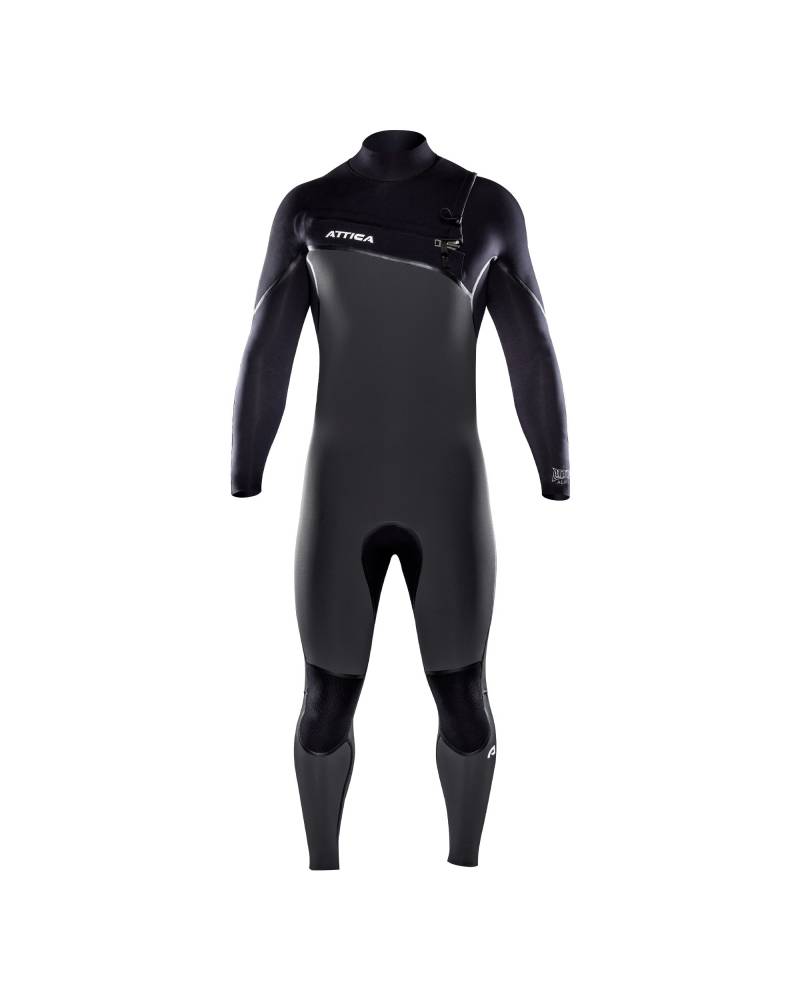 Attica Alpha 3/2 Chest Zip Steamer - Graphite/Black front