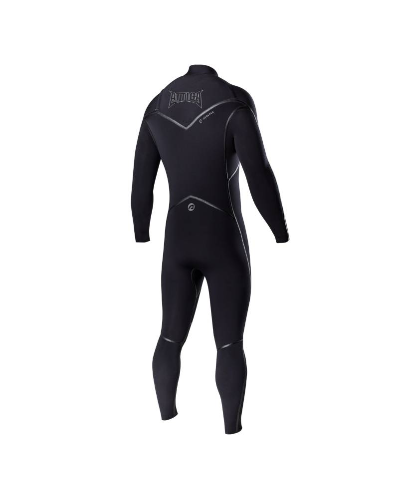 Attica Alpha Chest Zip 4/3 Steamer - Black / Silver back