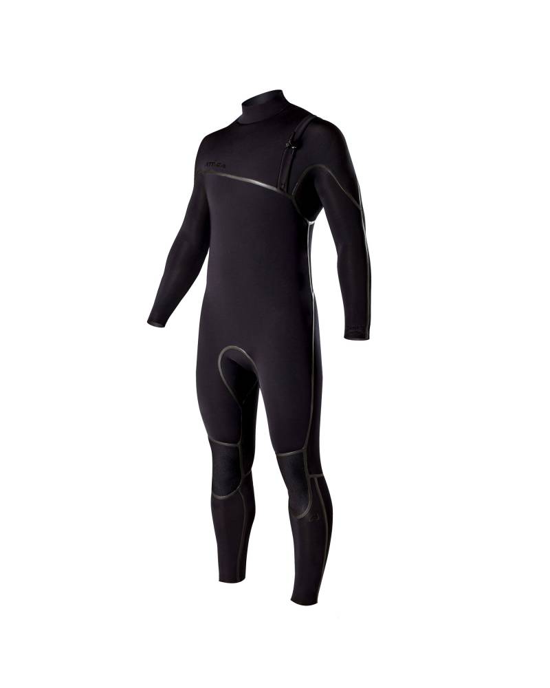 Attica Alpha 3/2 Zipperless Steamer - Black/Black  front
