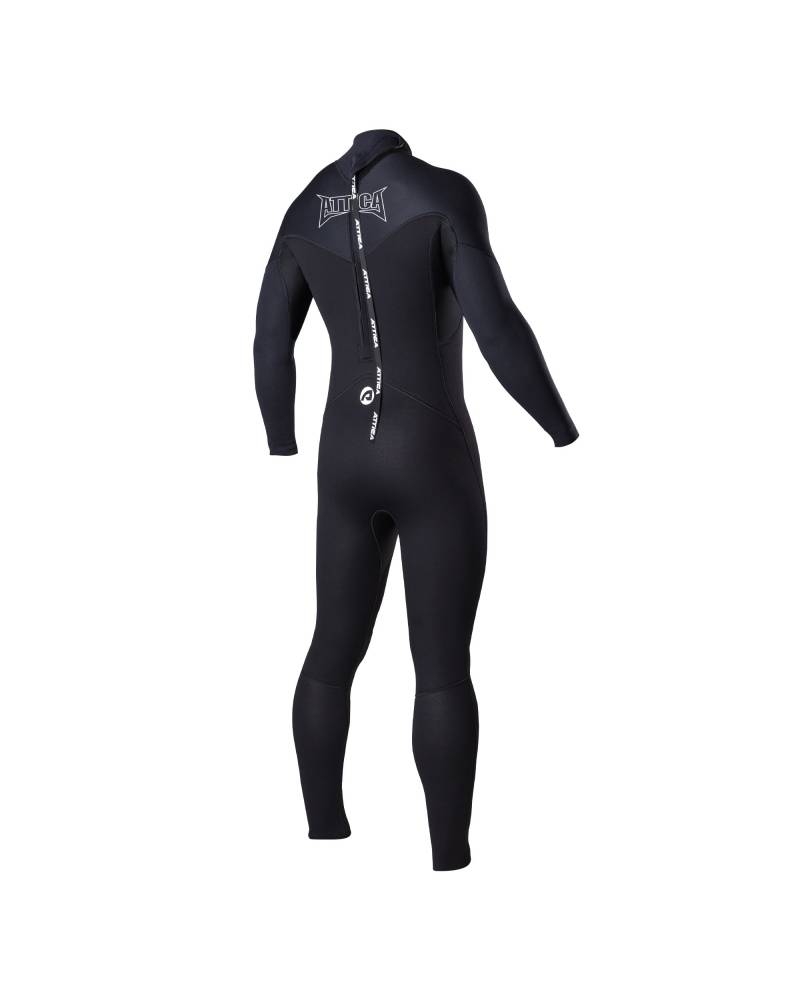Attica Delta 3/2 Back Zip Steamer - Black back
