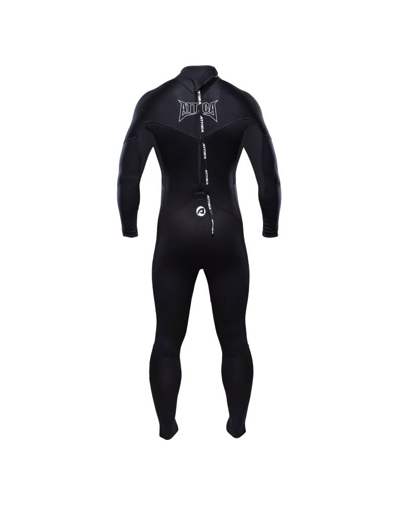 Attica Delta 3/2 Back Zip Steamer - Black back