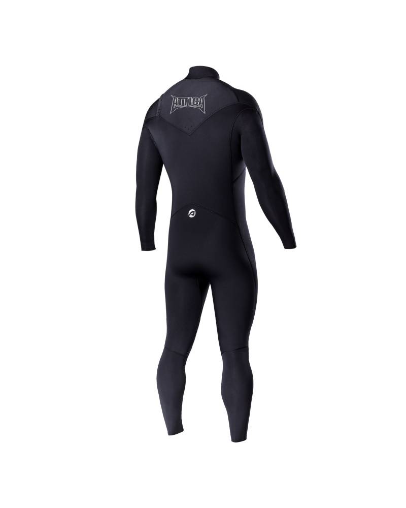Attica Omega 3/2 Chest Zip Steamer - Black/White back