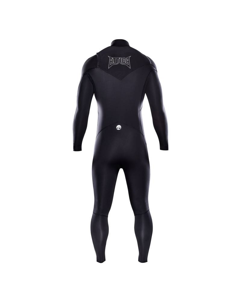 Attica Omega 3/2 Chest Zip Steamer - Black/White back