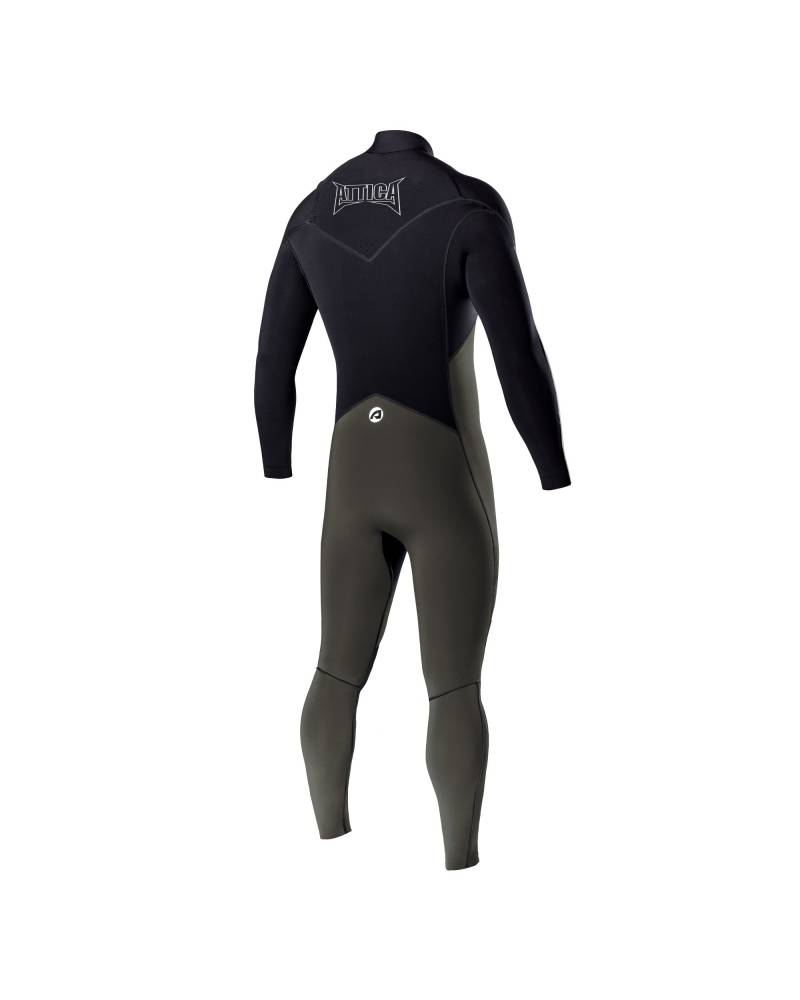 Attica Omega 3/2 Chest Zip Steamer - Dark Olive/Black/White back