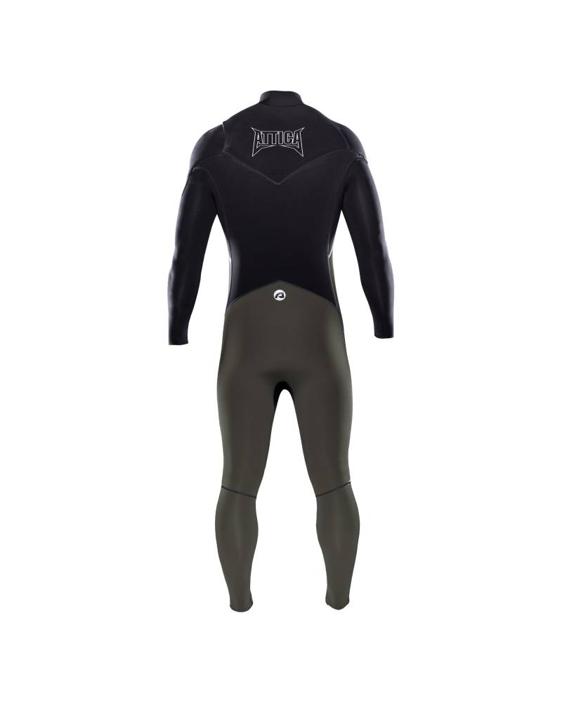 Attica Omega 3/2 Chest Zip Steamer - Dark Olive/Black/White back