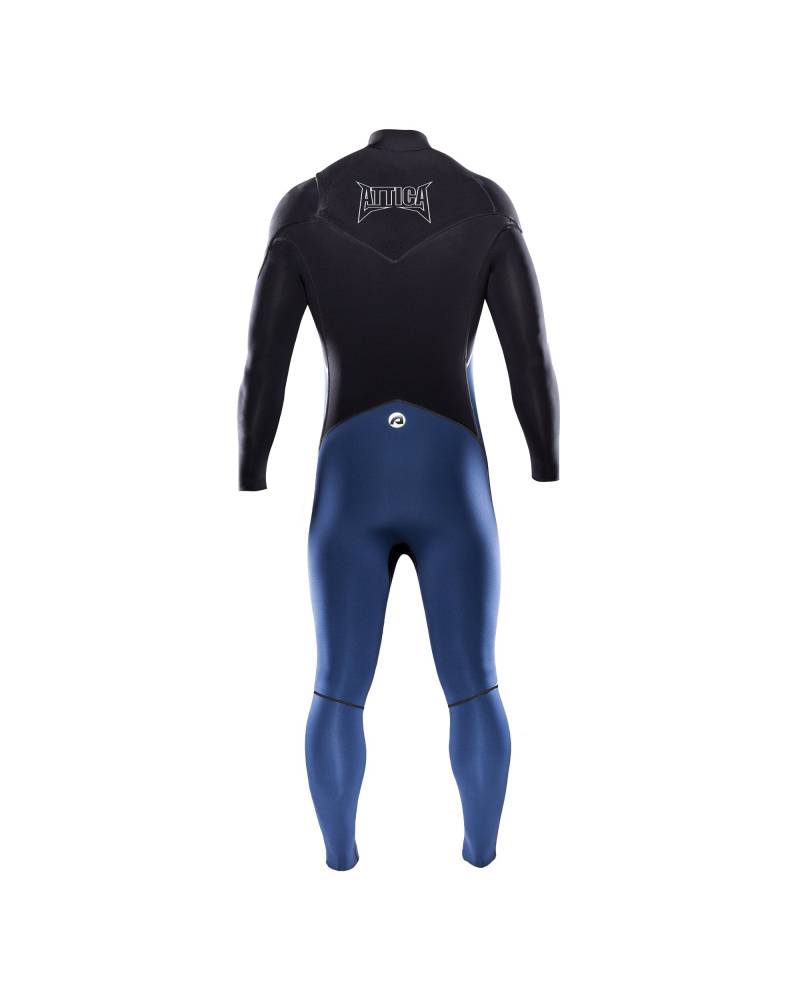 Attica Omega 3/2 Chest Zip Steamer - Iodine Blue/Black/White back