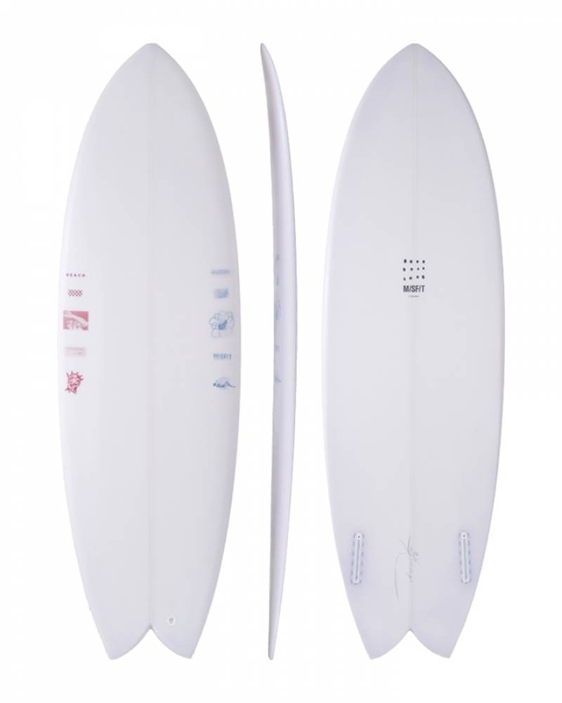 Beach Cloud (Misfit Shapes) - 5' 6" x 19 3/4" x 2 3/8" x 31L - Futures