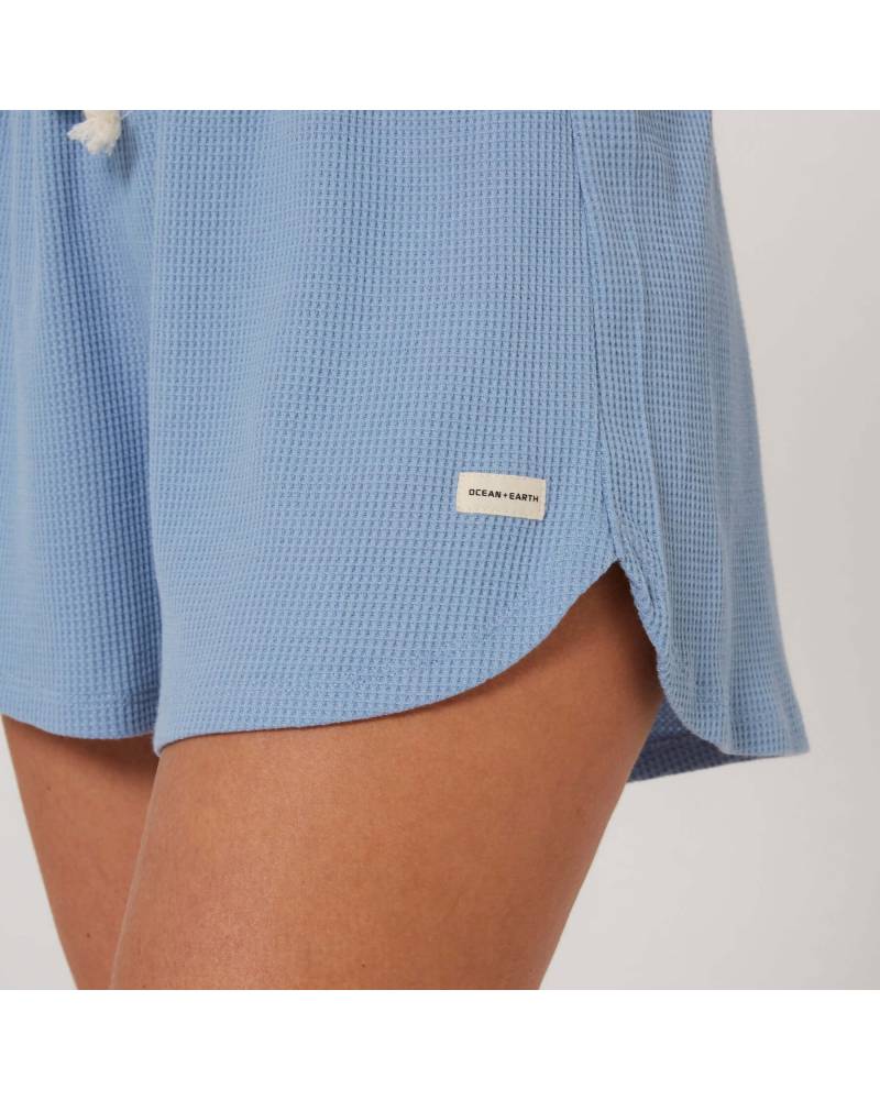 Bliss Waffle Short - Atlantic Blue