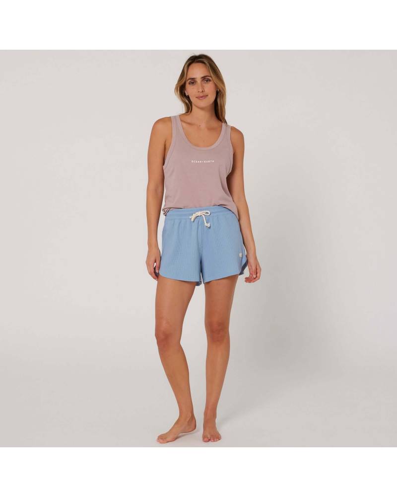 Bliss Waffle Short - Atlantic Blue