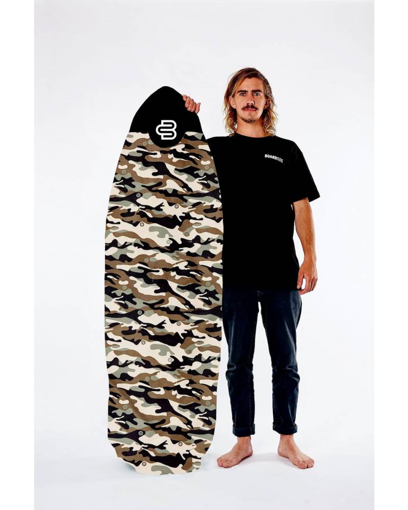 Boardsox Camo Surfboard Cover - Funboard with model