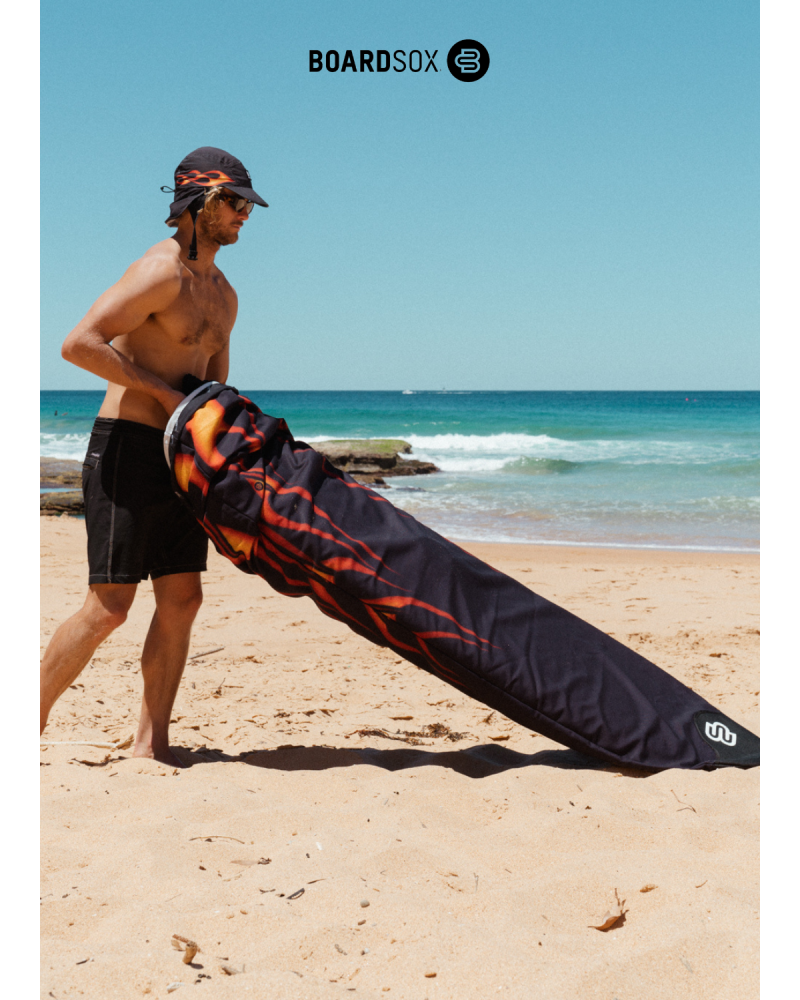 Boardsox Flames Recycled Long Surfboard Cover