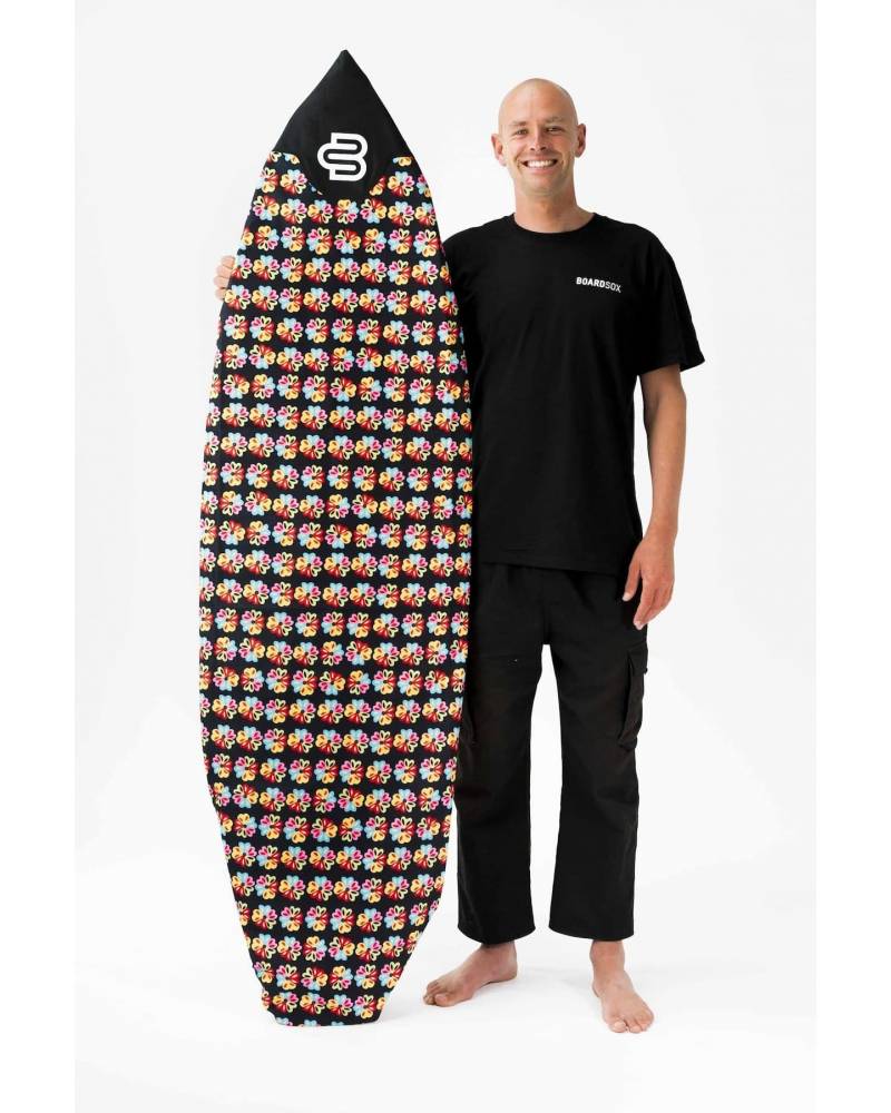 Boardsox Ozzie Wright Alien Love Flower Surfboard Cover - Shortboard with model