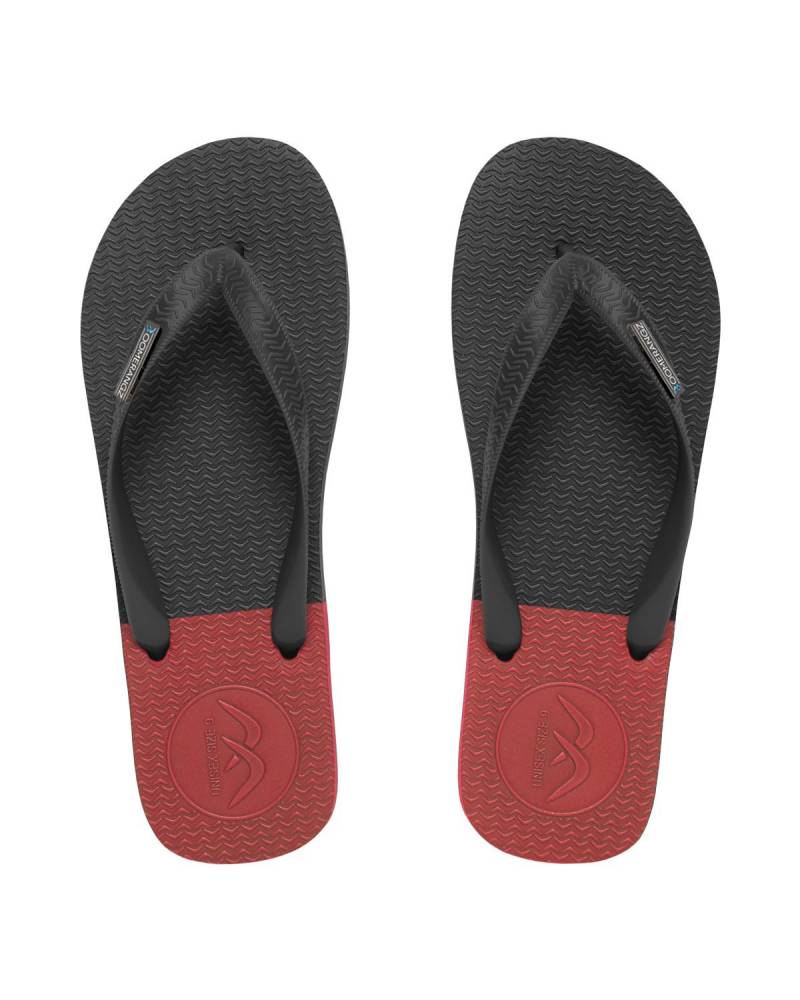 Boomerangz Men's Black/Grey/Red Thongs top