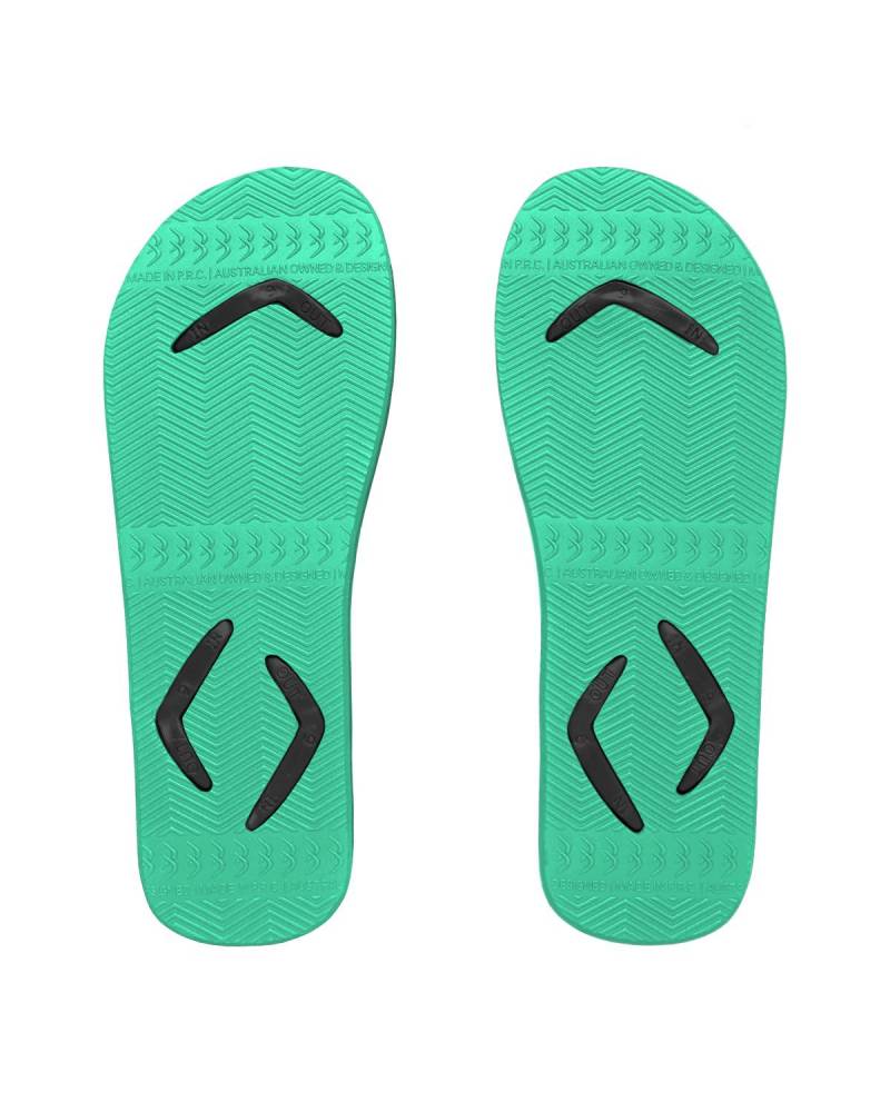 Boomerangz Men's Black/Teal Thongs 